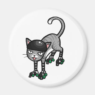 SilverTabby på RollerSkates Magnet
