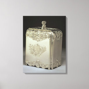 Silverteakanister av Paul de Lamerie Canvastryck