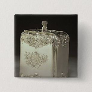 Silverteakanister av Paul de Lamerie Knapp