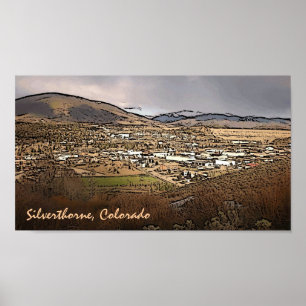Silverthorne Colorado-bergsstaden poster