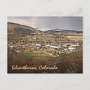 Silverthorne Colorado-scenvykort för stadskonst Vykort