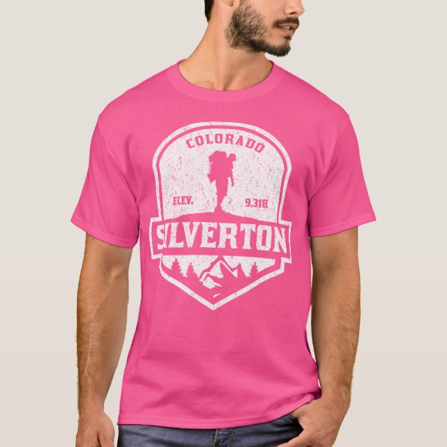 Silverton Colorado Snö Skiing Active T Shirt (Framsida)
