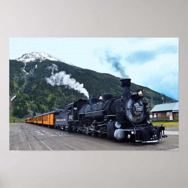 Silverton järnvägsstation, Colorado Poster (Framsidan)