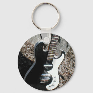 Silvertone 1449 sällsynt gitarr Keychain Nyckelring
