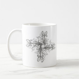 Silvertrådspärla fyrklöver kaffemugg
