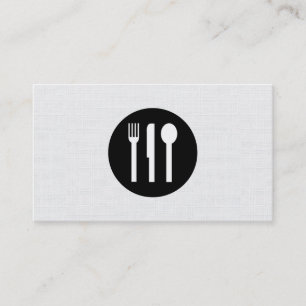 Silverware 2/Linen Mönster Visitkort