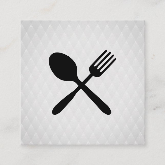 Silverware Chic Diamond Mönster Fyrkantigt Visitkort (Framsida)