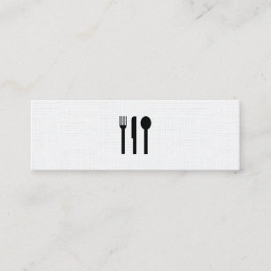 Silverware/Linen Mönster Mini Visitkort