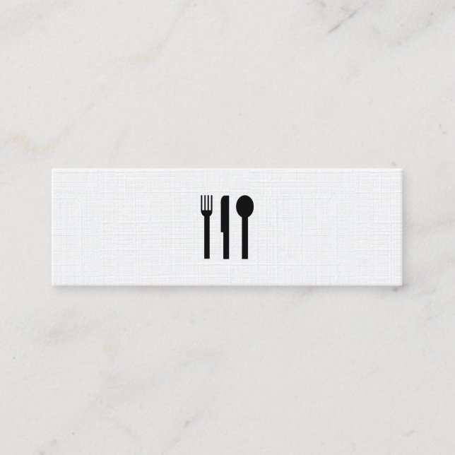 Silverware/Linen Mönster Mini Visitkort (Framsida)