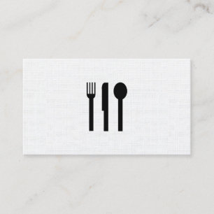 Silverware/Linen Mönster Visitkort