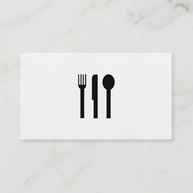 Silverware/Linen Mönster Visitkort (Framsida)