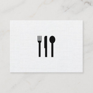 Silverware/Linen Mönster Visitkort
