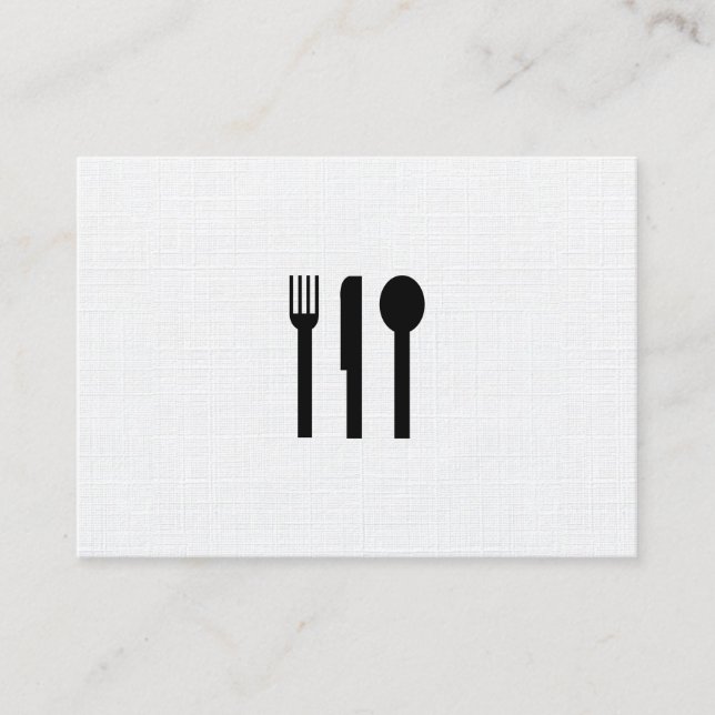 Silverware/Linen Mönster Visitkort (Framsida)