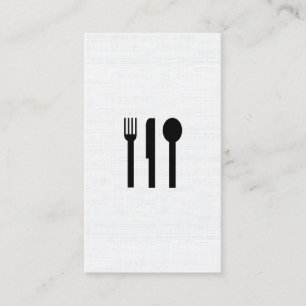 Silverware/Linen Mönster Visitkort
