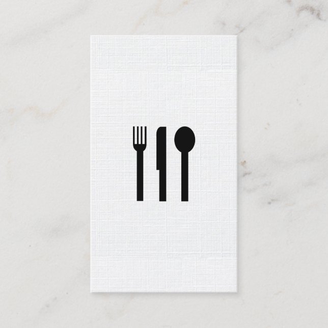 Silverware/Linen Mönster Visitkort (Framsida)