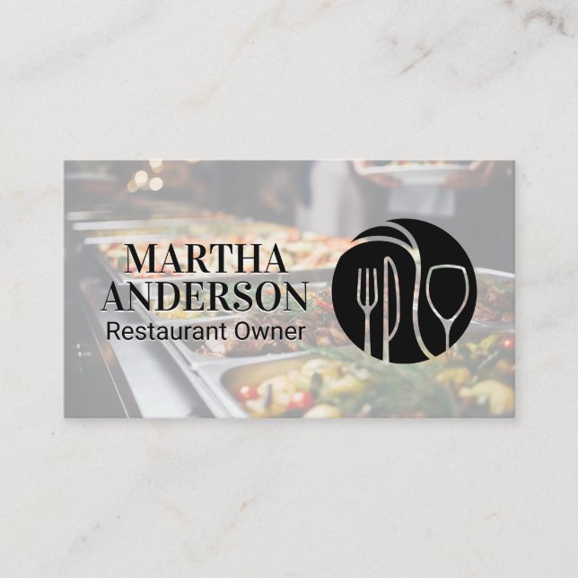 Silverware-logotyp | Catering Visitkort (Framsida)