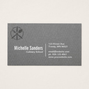 Silverware-Logotyp Grått Struktur Visitkort