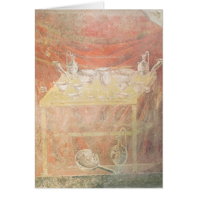 Silverware på ett bord hälsningskort (Framsidan)