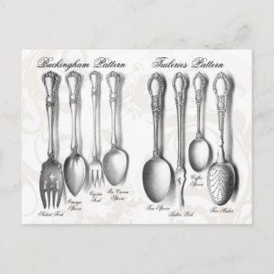 Silverware-samling Vykort