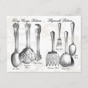 Silverware-samling Vykort