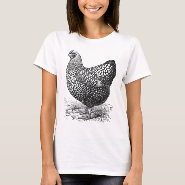 silverwyandottehöna tee shirt (Framsida)