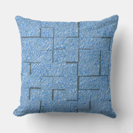 Silvery-blå struktur med mosaikeffekt och lindring kudde