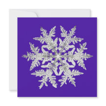 Silvery Geometric Snowflake på Bright Lila
