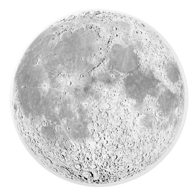 Silvery Grått Måne Drag Drag Dresser Cabinet-knapp Knopp (Framsidan)