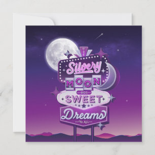 Silvery Måne bids Sweet Dreams Flat Card