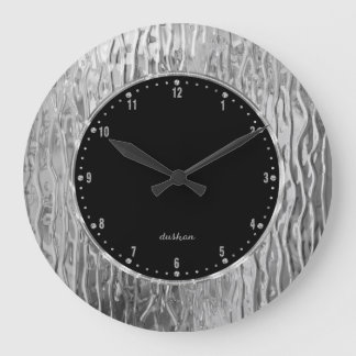 Silvery-Smälter glasutseende Stor Klocka