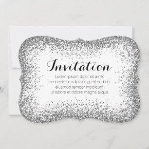 Silvery Sprinkle Illusion-inbjudan Inbjudningar