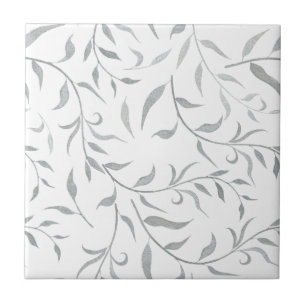 Silvery Vining Löv Seamless Ceramic Tile Kakelplatta