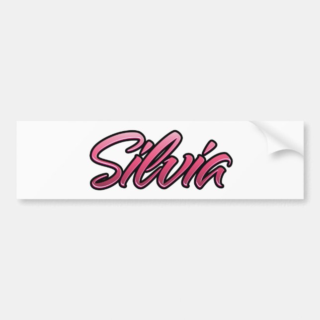 Silvia faded rosa Aufkleber Sticker Bildekal (Framsidan)
