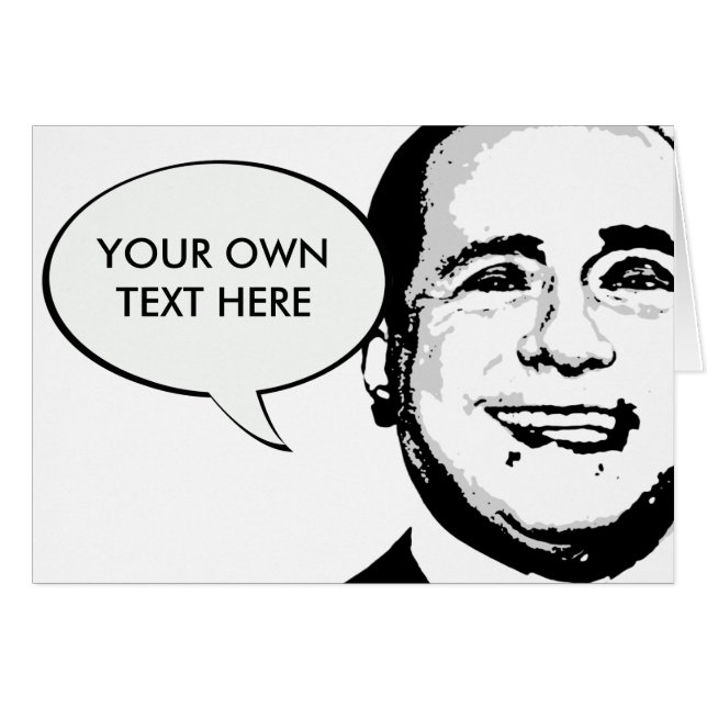 Silvio Berlusconi Hälsningskort (Framsidan Horizontal)