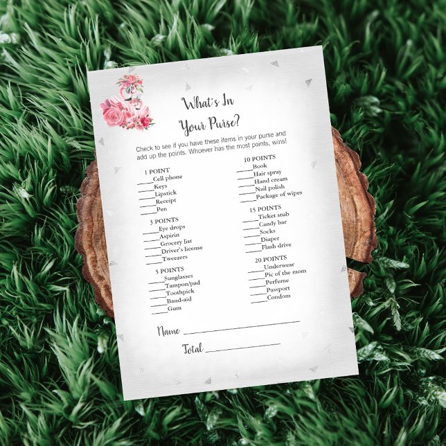 Silvr Flamingo Ballerina, vad finns i ditt spel? Inbjudningar (Skapare uppladdad)