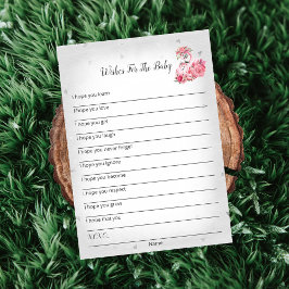 Silvr Flamingo Ballerina vill ha ett babyvykort Inbjudningar