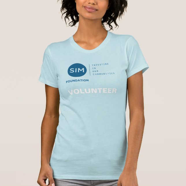 SIM Foundation Logotyp Volunteer T Shirt (Framsida)