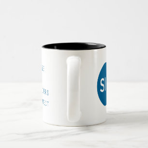 SIM-kapitel-Logotyp och tagline Teal Two-Tone-kaff Två-Tonad Mugg