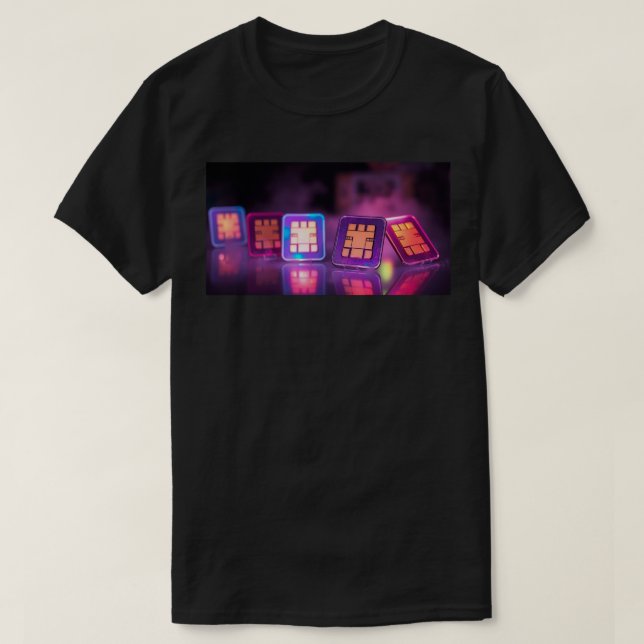 Sim-kort T Shirt (Design framsida)
