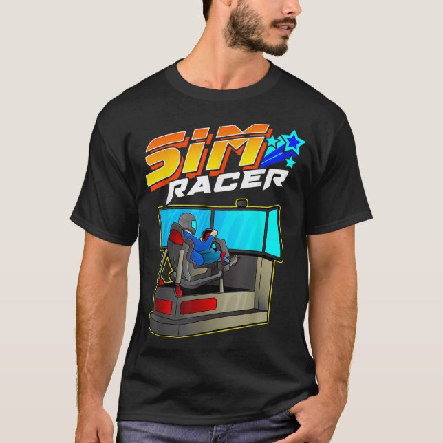 Sim Racer - Tävla och körkort Simulator Motio T Shirt (Framsida)