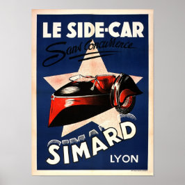 Simard Le Side Car Vintage Fransk Advertising Poster
