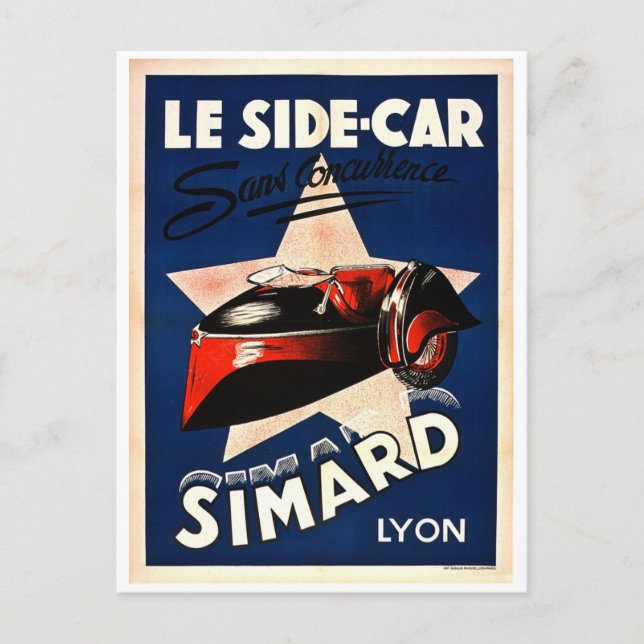 Simard - Le Side Car Vykort (Framsida)