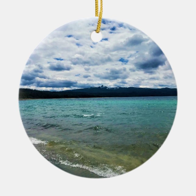 Simax Bay i Crescent Sjö, Oregon Julgransprydnad Keramik (Framsidan)