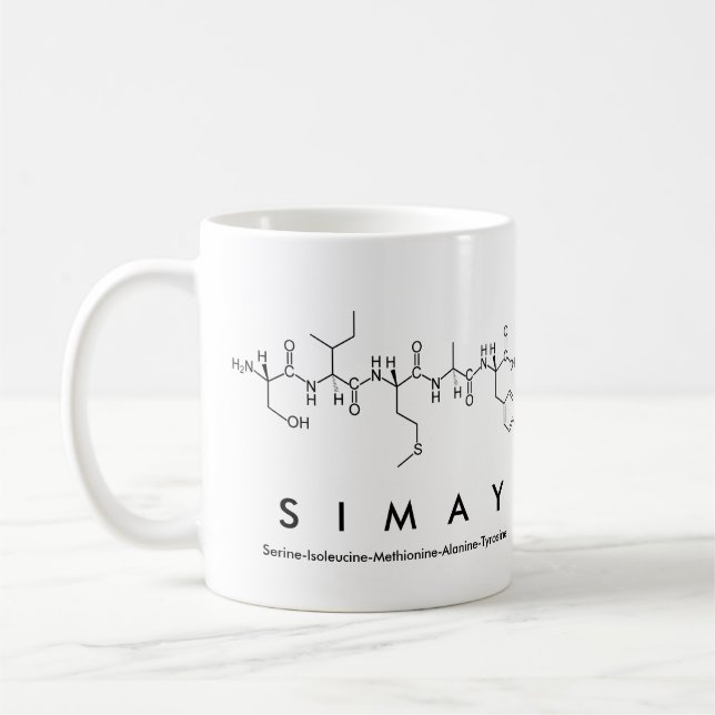 Simay peptide namn mugg (Vänster)