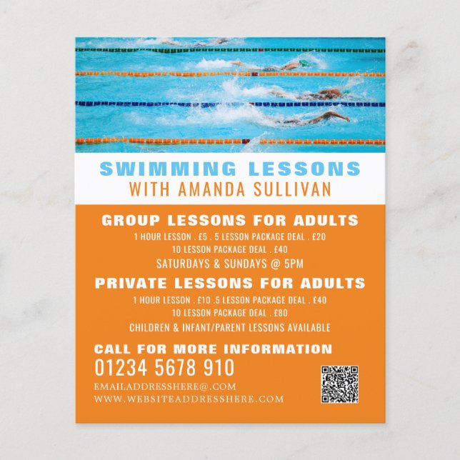 simbanor, Swimming Lesson Advertising Flyer (Framsidan)