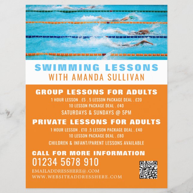simbanor, Swimming Lesson Advertising Flyer (Framsidan)