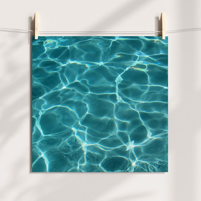 Simbassäng Poster (Aqua Green Swimming Pool Water Photo Poster)
