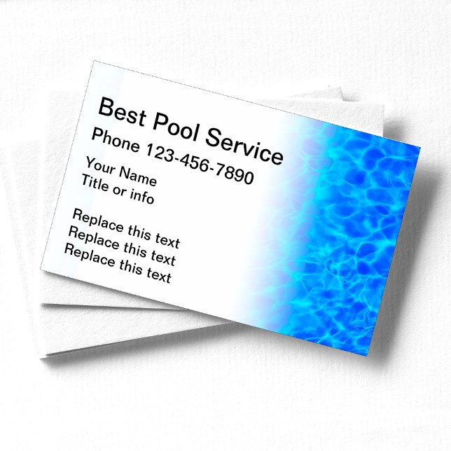 Simbassänger och service visitkort (Skapare uppladdad)