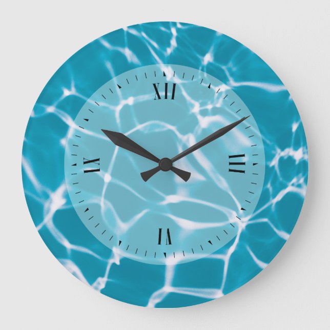 Simbassängvattenreflexion Stor Klocka (Framsida)