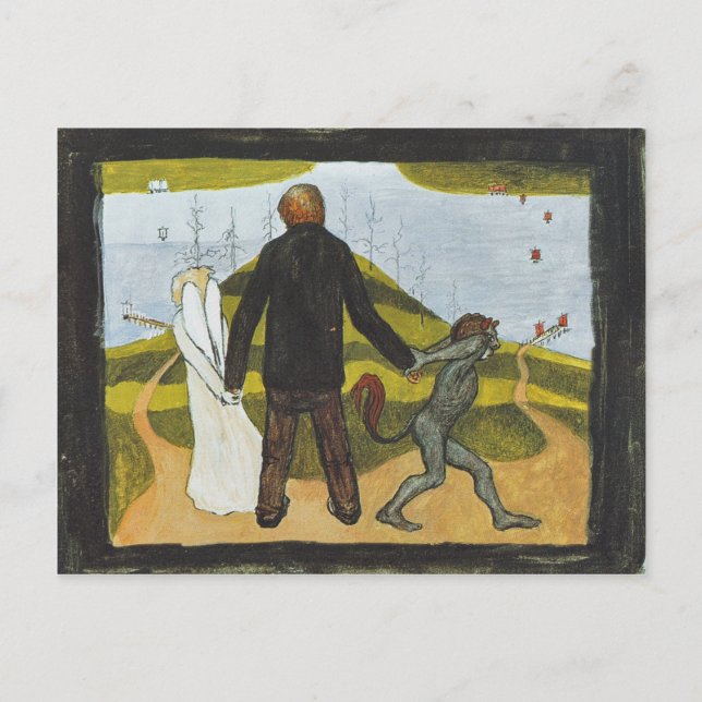 Simberg Vägskälet Tienhaarassa CC0425 Vykort (Framsida)